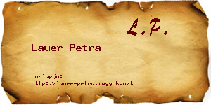 Lauer Petra névjegykártya