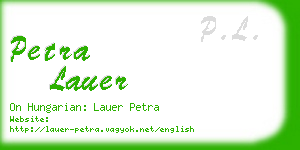 petra lauer business card
